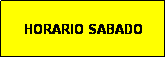Cuadro de texto: HORARIO SABADO