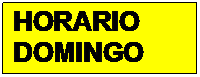 Cuadro de texto: HORARIO
DOMINGO 
